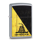 Zippo Street Chrome Yellow and Black Don't Tread on Me Lighter