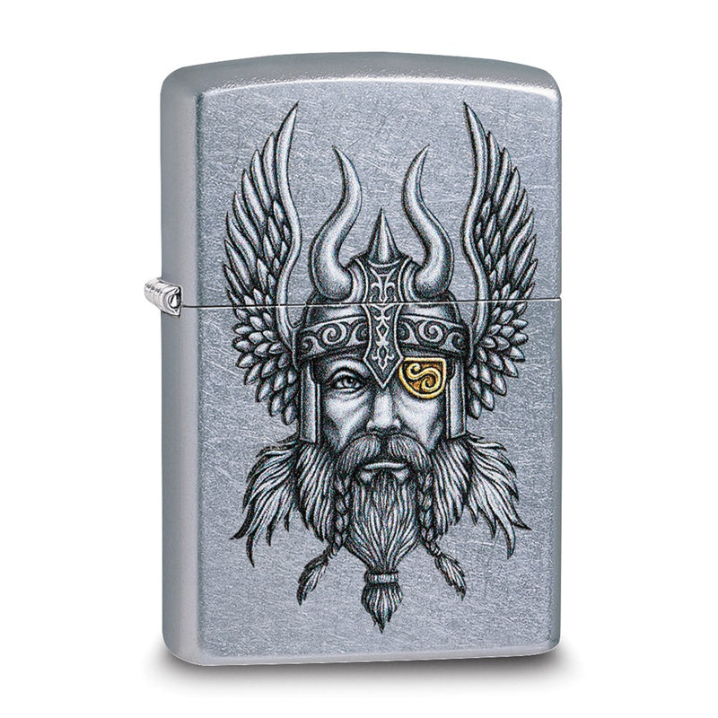 Zippo Street Chrome Viking Warrior Lighter