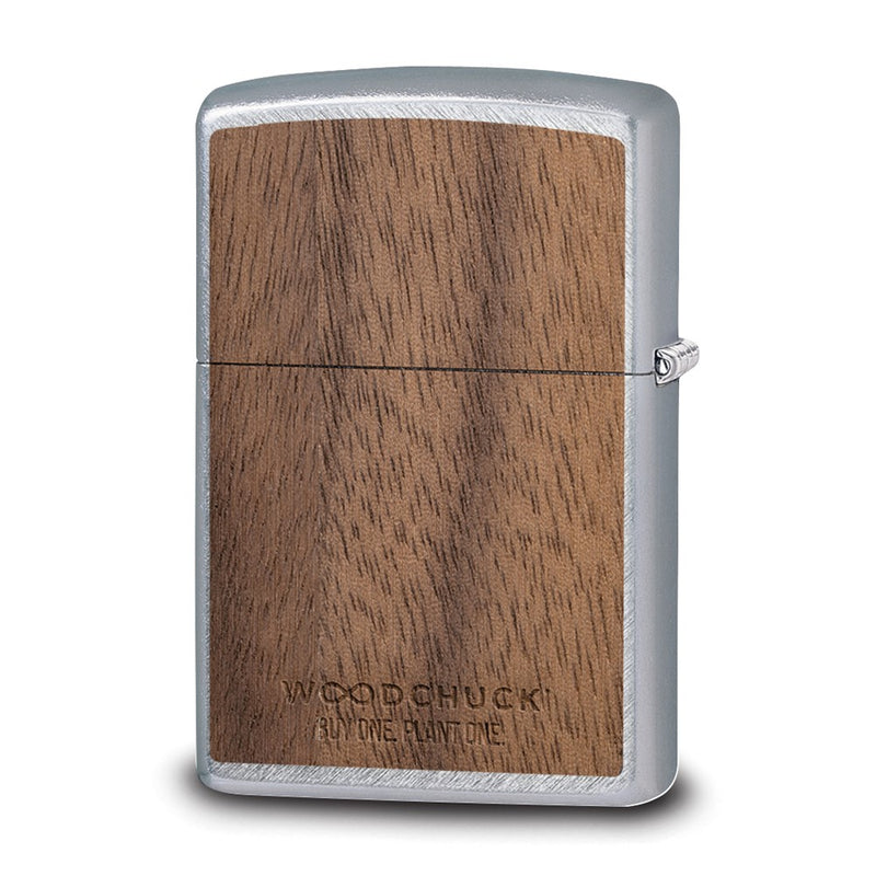 Zippo Woodchuckr USA Herringbone Sweep with Walnut Emblem Lighter