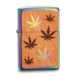 Zippo Woodchuckr USA Multi Color Leaf with Mahogany Emblem Lighter