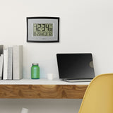 Digital Wall or Table Clock with Alarm, Temperature, Day, Month, and Date