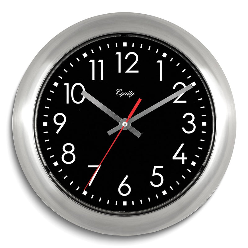 Owen Titanium Finish Metal Quartz Wall Clock with Silent Movement