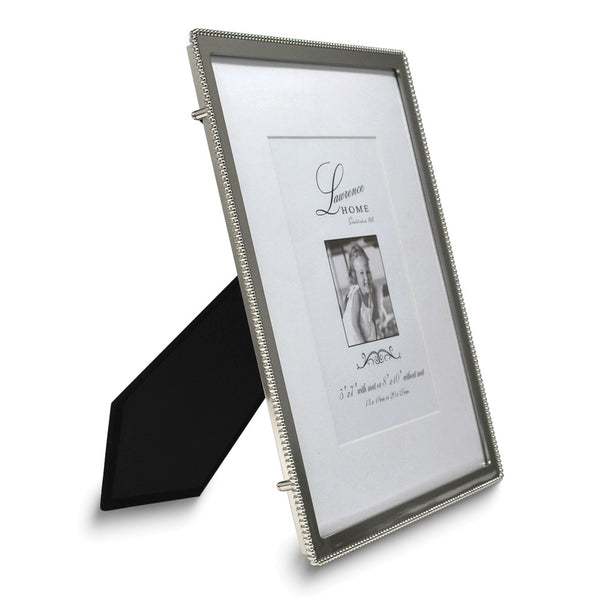 Silver-tone Beaded Edge Metal 8x10 Frame