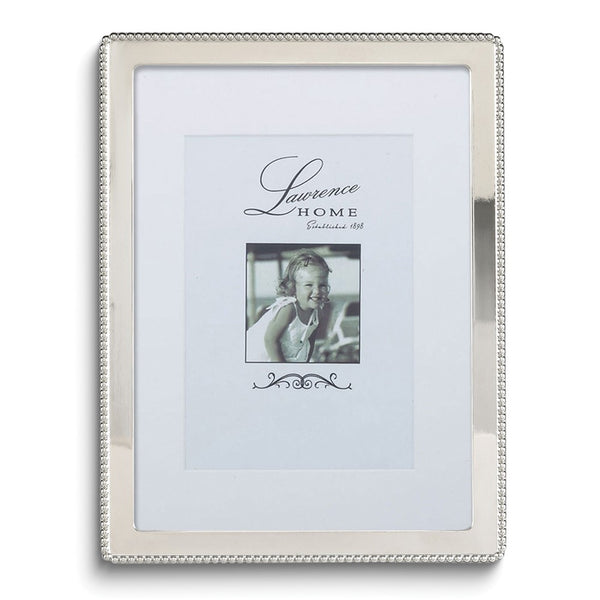 Silver-tone Beaded Edge Metal 8x10 Frame