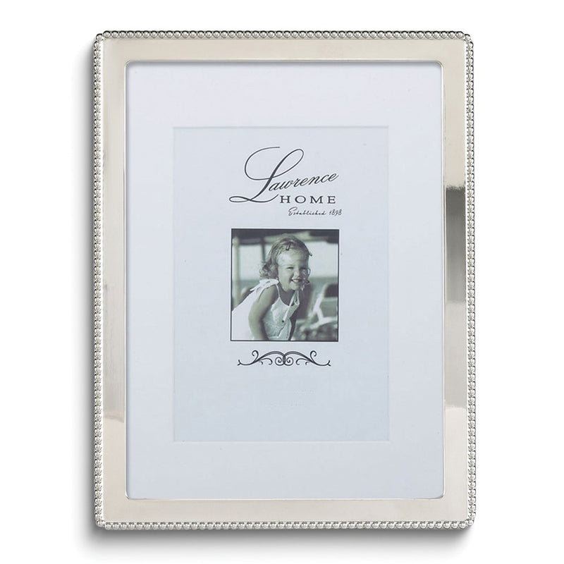Silver-tone Beaded Edge Metal 8x10 Frame