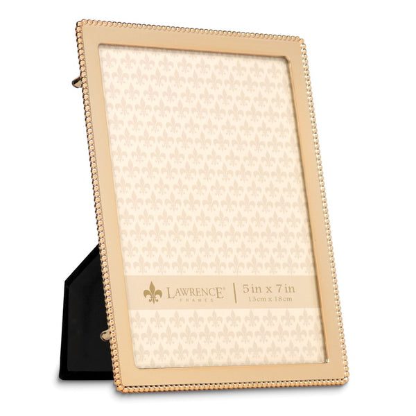 5x7 Gold-tone Metal Classic Beaded Frame