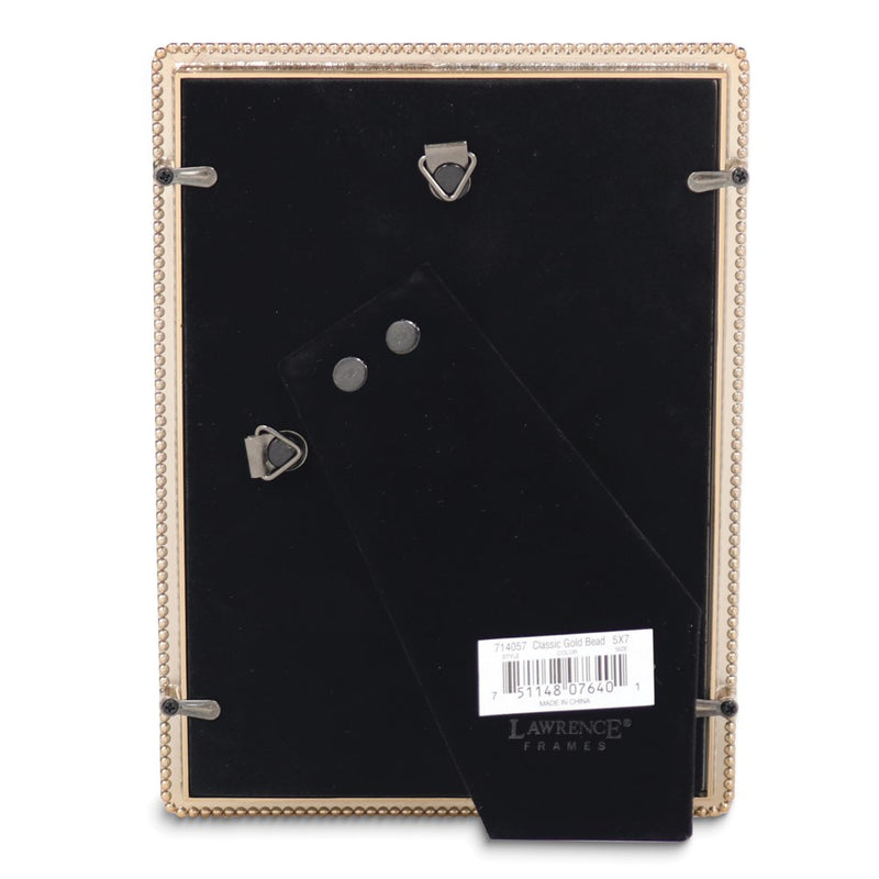 5x7 Gold-tone Metal Classic Beaded Frame