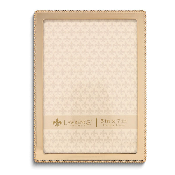 5x7 Gold-tone Metal Classic Beaded Frame
