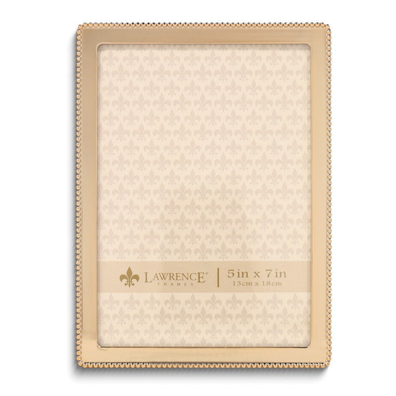 5x7 Gold-tone Metal Classic Beaded Frame