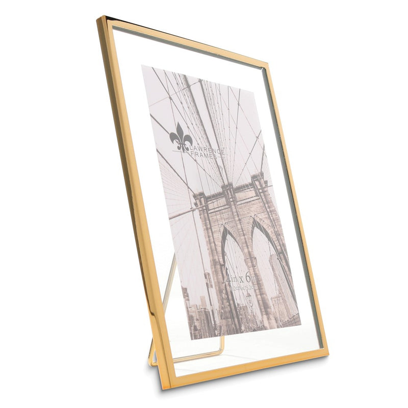 4x6 Garett Gold-tone Metal Float Frame