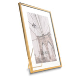 5x7 Garett Gold-tone Metal Float Frame