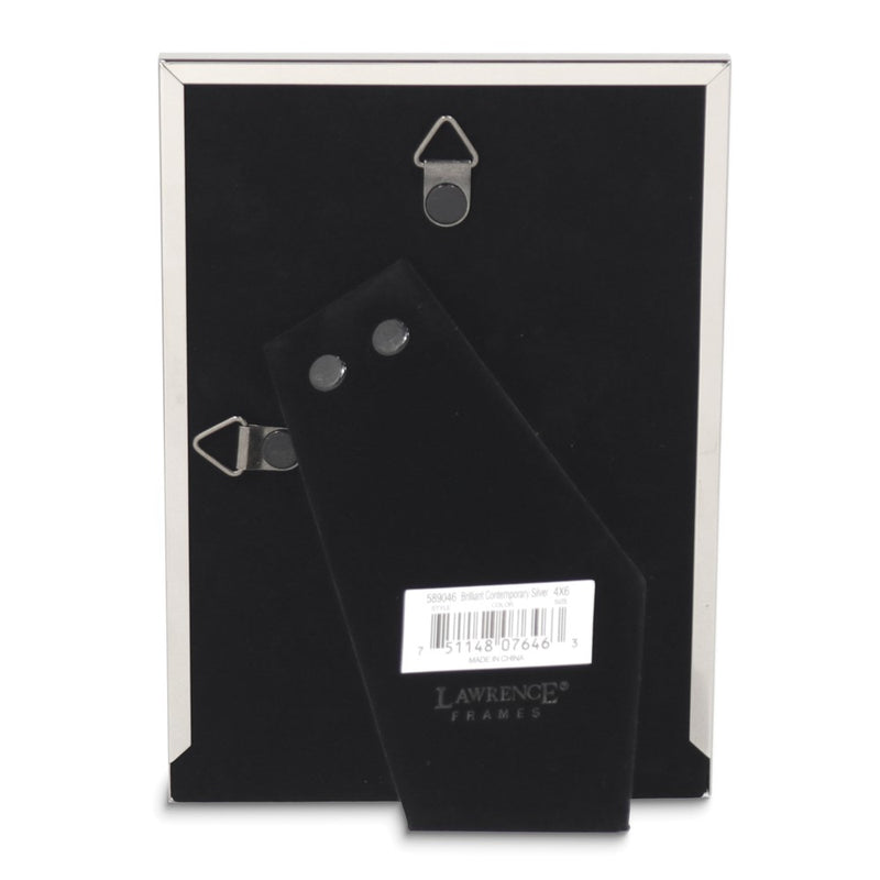 4x6 Flat Silver-tone Metal Frame