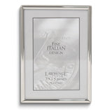 3.5x5 Polished Simply Silver-tone Metal Frame