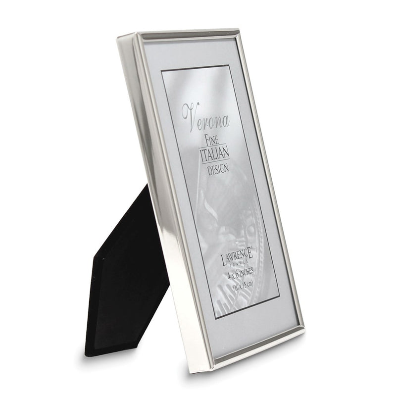 4x6 Polished Simply Silver-tone Metal Frame