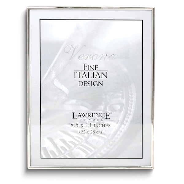 8.5x11 Polished Simply Silver-tone Metal Frame