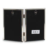 4x6 Portrait Hinged Double Simply Silver-tone Metal Frame