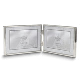 6x4 Landscape Hinged Double Simply Silver-tone Metal Frame