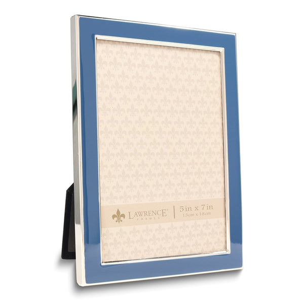 Silver-tone 5x7 Navy Enamel Frame
