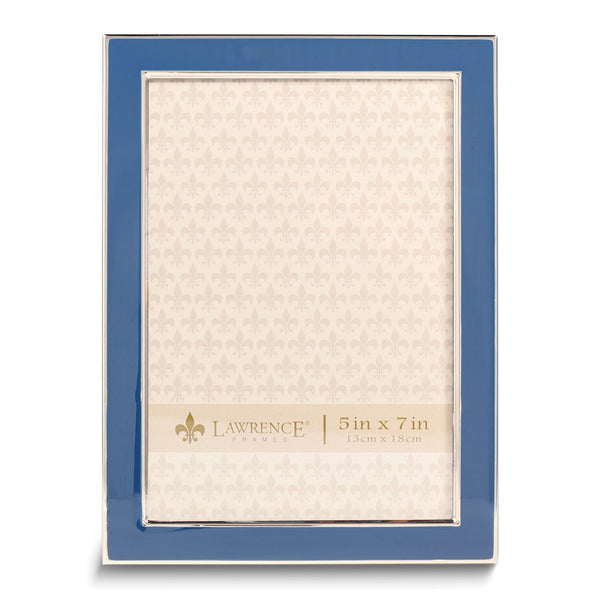 Silver-tone 5x7 Navy Enamel Frame