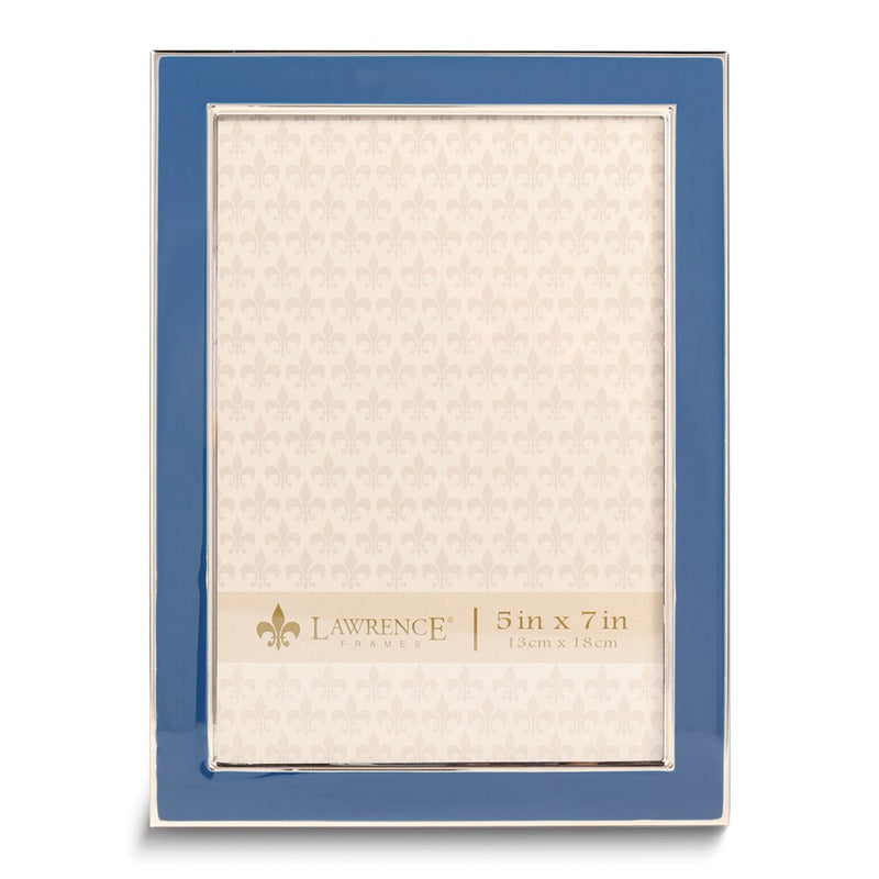 Silver-tone 5x7 Navy Enamel Frame
