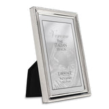 Polished Silver-plated 4x6 Frame - Bead Border Design