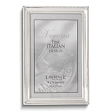 Polished Silver-plated 4x6 Frame - Bead Border Design