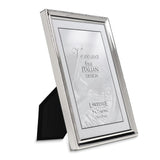 Polished Silver-plated 5x7 Frame - Bead Border Design