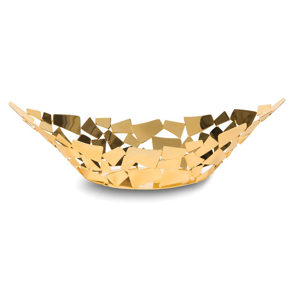 Golden Facets Gold-tone Stainless Steel 16 inch Boat