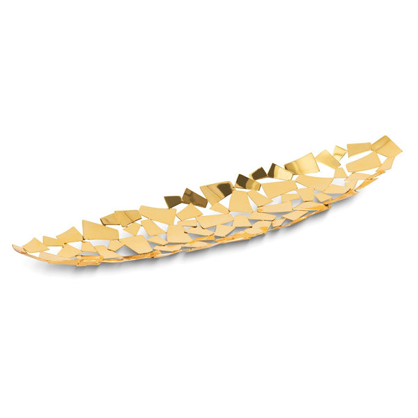Golden Facets Gold-tone Stainless Steel 22 inch Platter