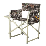 Lightweight Aluminum Frame Camo Sports Chair with Side Table, Storage Pocket Arm Rest, and Carry Bag