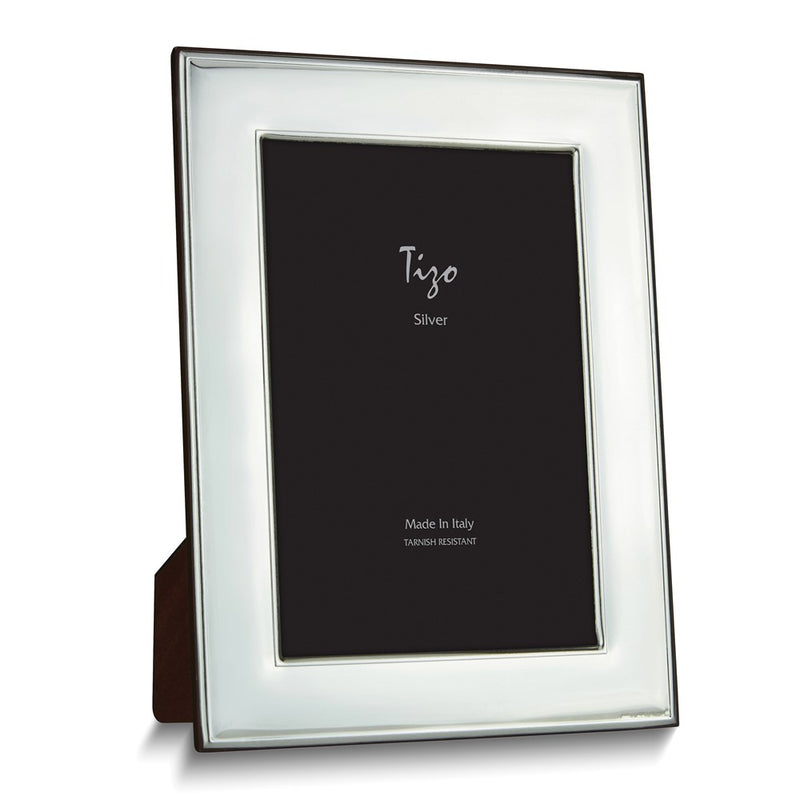 Silver-plated Plain Wide 4x6 Frame