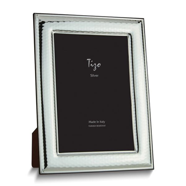 Silver-plated Hammered 5x7 Frame