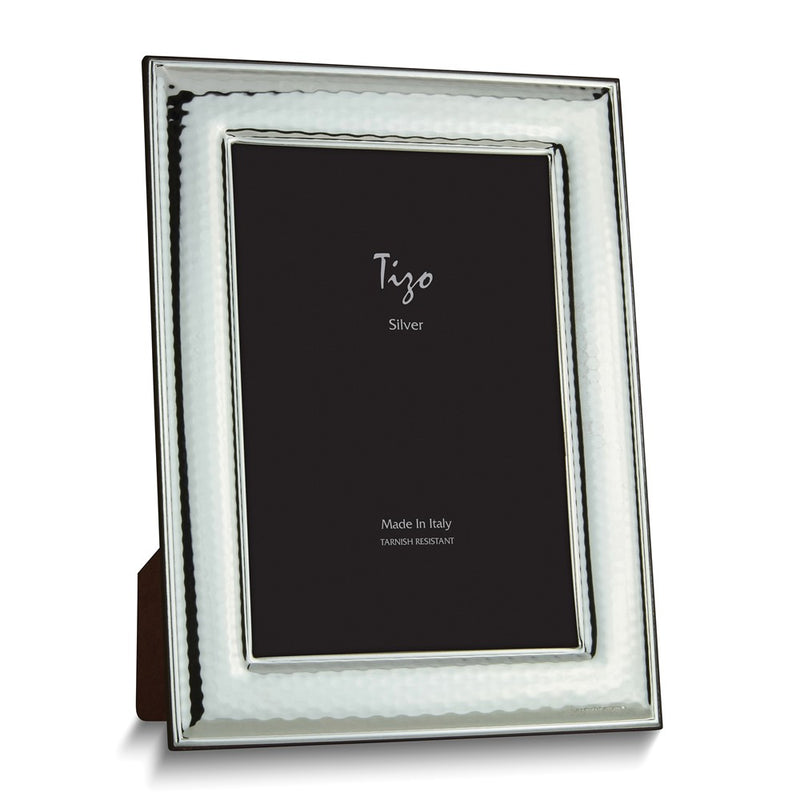 Silver-plated Hammered 5x7 Frame