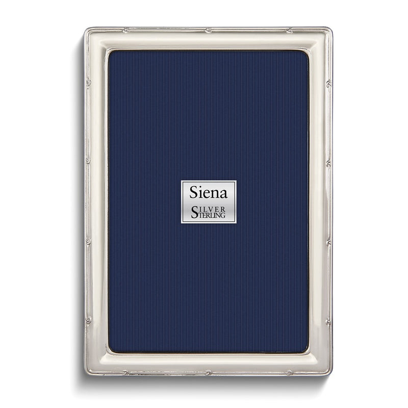 Sterling Silver Tarnish Resistant Knotted Edge 4x6 Frame with Finished Wood Back
