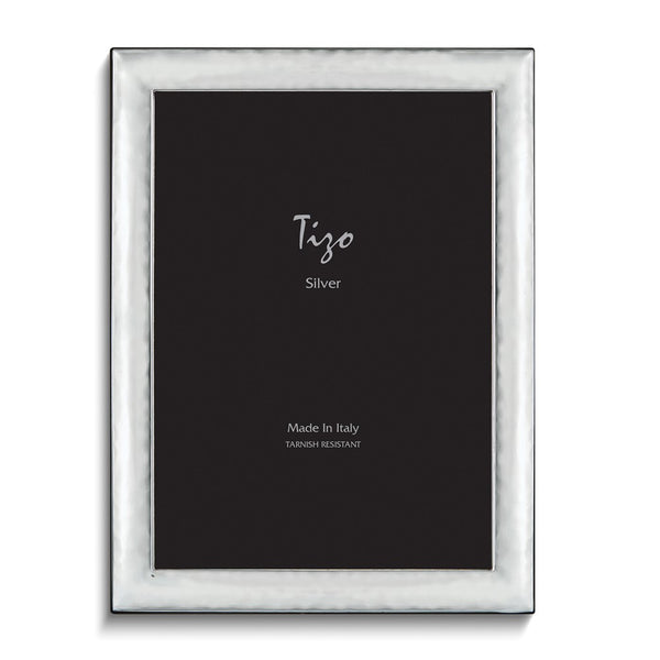 Silver-plated Hammered Rounded 4x6 Frame