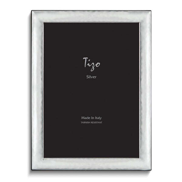 Silver-plated Hammered Rounded 8x10 Frame