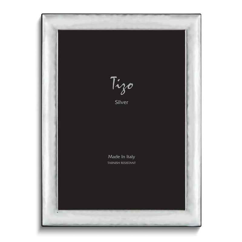 Silver-plated Hammered Rounded 8x10 Frame