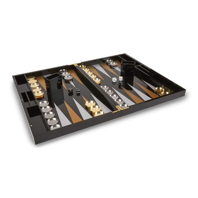 Backgammon Set In Black Acrylic Case