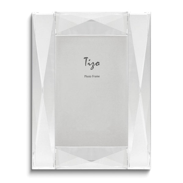 Crystal Glass Diamond-cut 4x6 Frame