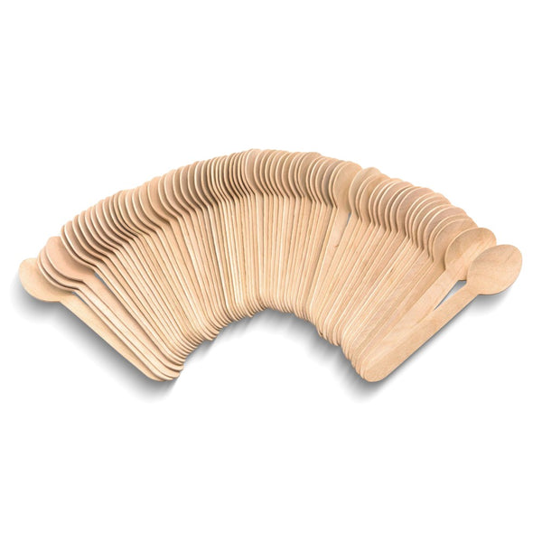 150-Piece Disposable Eco-friendly Wooden Spoons