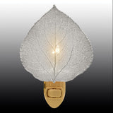 Silver Dipped Real Aspen Leaf Nightlight