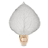 Silver Dipped Real Aspen Leaf Nightlight