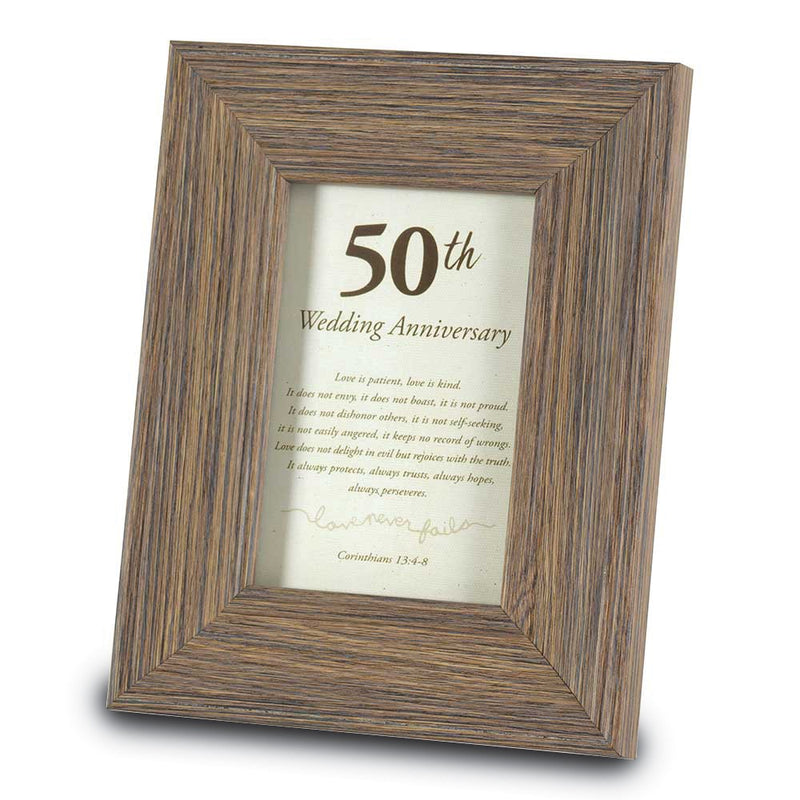 50th WEDDING ANNIVERSARY 1st Corinthians 13 Verse 4x6 Polystyrene Frame