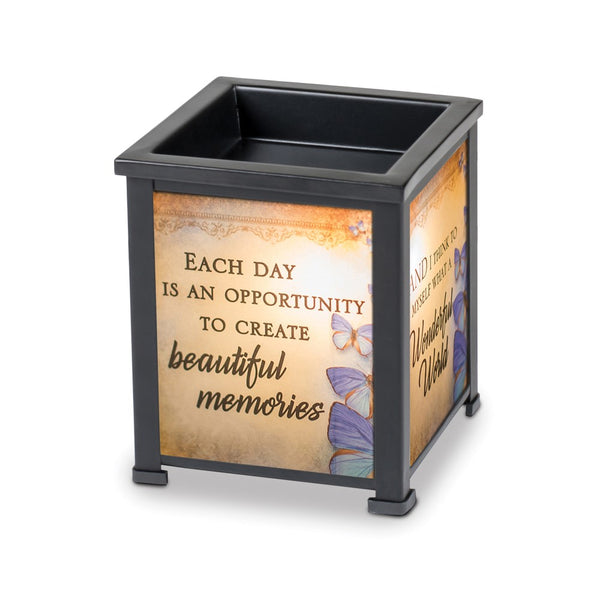 Each Day Is An Opportunity. Light-Up Glass Lantern Scented Wax Warmer