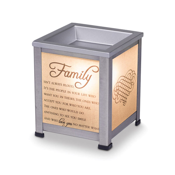 Family Sentiment Light-Up Glass Lantern Scented Wax Warmer