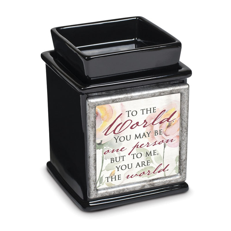 To Me You Are The World... Interchangeable 3x3 Frame Ceramic Scented Wax Warmer