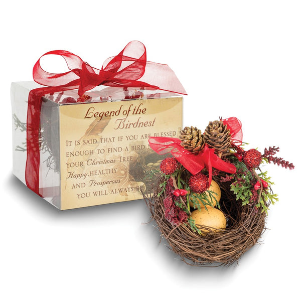 Small Legend of the Birdnest Artificial Nest with Ribbon and Sentiment Isaiah 9:6