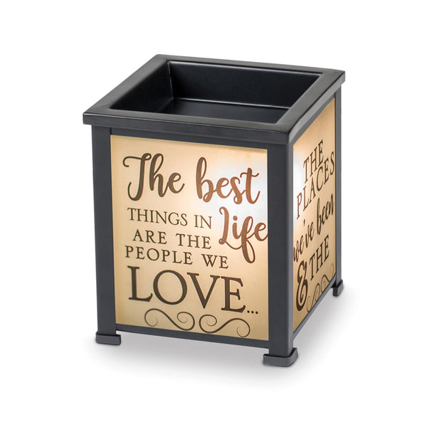 The Best Things In Life Are The People We Love... Light-Up Glass Lantern Scented Wax Warmer