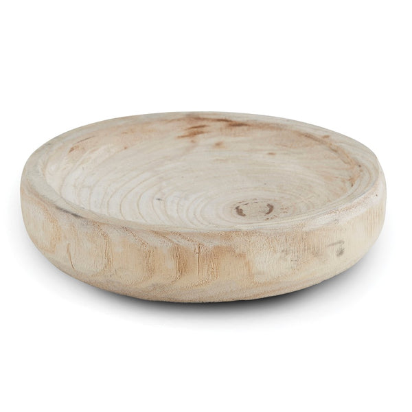 Natural Finish Hand-carved Paulownia Wood Bowl