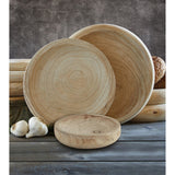 Natural Finish Hand-carved Large Paulownia Wood Bowl